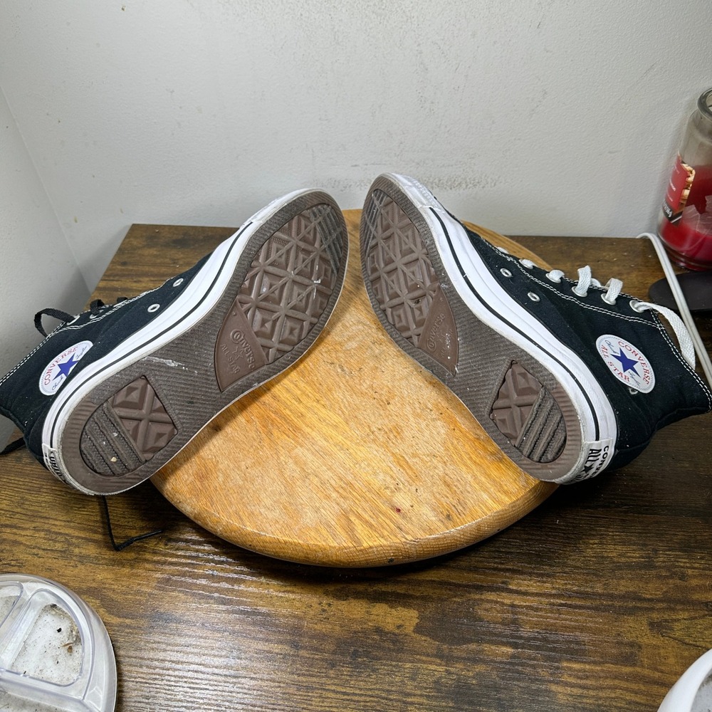 Converse Chuck Taylor All Star High Top Black Sneakers M9160 Mens 9 Womens 11 - Picture 6 of 8